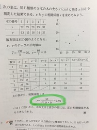 数学iの相関係数の問題の 最後の計算の部分 緑で囲っている部分 は どう計算 Yahoo 知恵袋