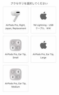 左耳のAirPodsProを紛失してしまったのでAppleで購入したいと思い 