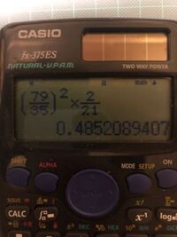 Casioの関数電卓fx 375esで 79 35 2 2 21 を入力 Yahoo 知恵袋