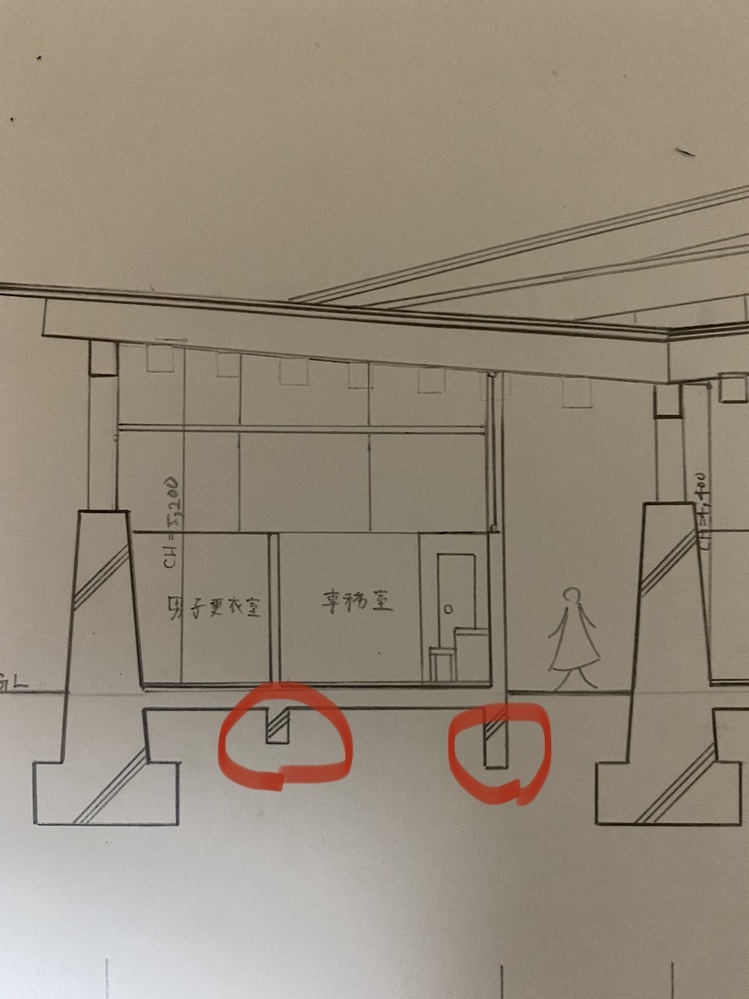 S造の断面図の書き方について質問です 柱が通ってるとこだけ布基礎っ Yahoo 知恵袋