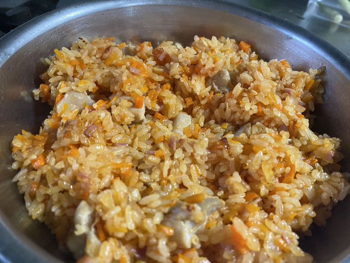 お腹空いたからチキンライス作成 オムライスも好きだけどシンプルにチキン Yahoo 知恵袋