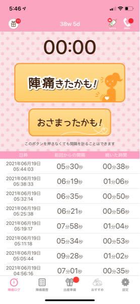 39週の妊婦です 4時39分からこのような間隔で下腹部に鈍痛 Yahoo 知恵袋