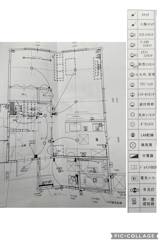 マイホームの電気配線の打ち合わせがあります 工事会社様から標準の図 Yahoo 知恵袋
