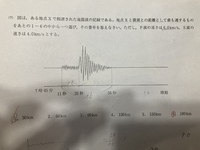 中1理科の地震の問題です この問題の解き方を教えてください Yahoo 知恵袋