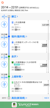 福井県内 新潟県高田jrで安く行く方法があれば教えてください 添付画像の電車 Yahoo 知恵袋