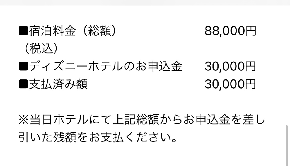 ディズニーホテルの申込金ですが クレジットで分割支払いになっており 宿泊日ま Yahoo 知恵袋