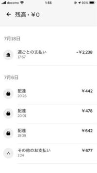 ウーバーイーツについてです 4件ほど配達をしてこのような売上だったのですがな Yahoo 知恵袋