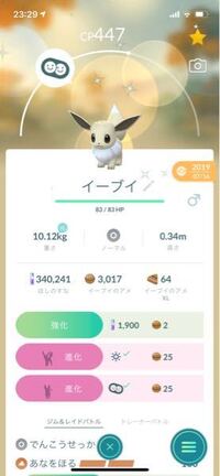 ポケモンgoのニンフィア進化について この状態でニンフィアに Yahoo 知恵袋