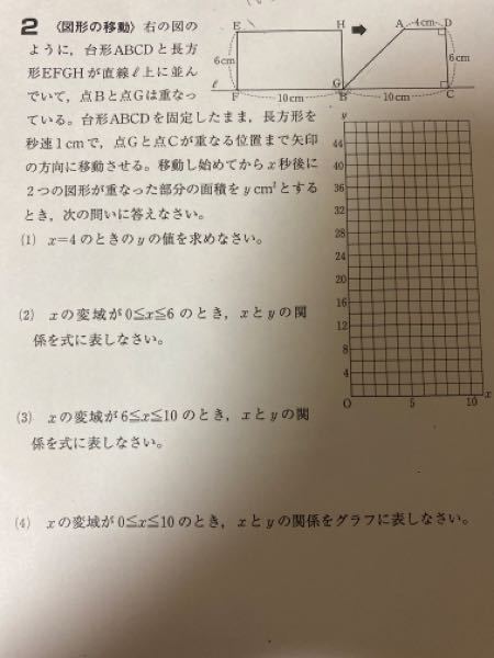 中学3年生数学二次関数図形の移動 この画像の問題はどうやってとくのでしょ Yahoo 知恵袋