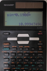 関数電卓の計算結果が違うのですが故障でしょうか。 初期化もしてみました。
ほんとの答えは0.9455です。