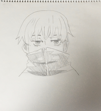 中二です 呪術廻戦狗巻棘を描いてみました 何も見ずに描いたのですが Yahoo 知恵袋