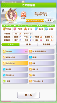 ウマ娘の育成について 先日ナリタタイシンを育成したのですが作り直そうと思 Yahoo 知恵袋