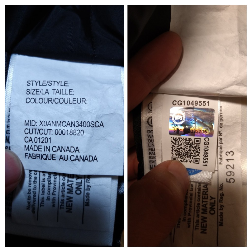 こちらのカナダグース(canadagoose)のジャケットは正規品でしょ