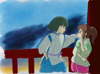 ハクが千尋に壁ドンしてるとこ描いてみましたw どうですかね Yahoo 知恵袋