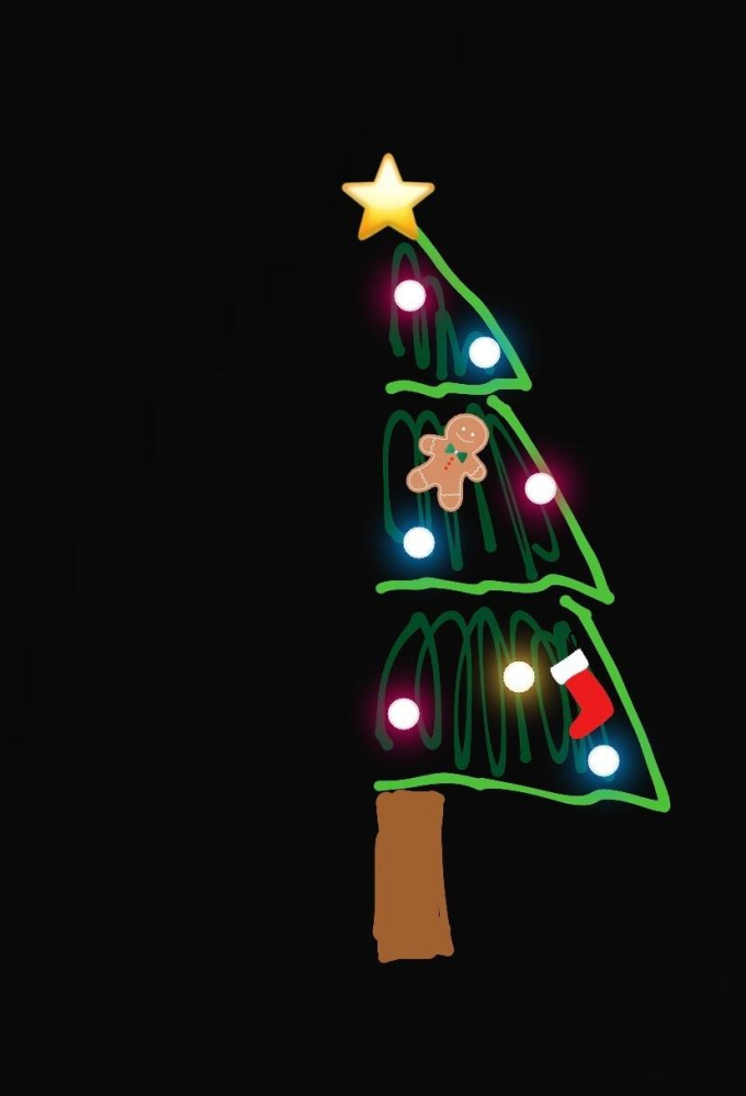 クリスマスツリーの半分を書いてって言われました 面白いのありますか Yahoo 知恵袋