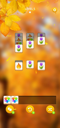 zen matchというパズルアプリゲームについて

下の3つのまるの右はシャッフルなのはわかるのですが左と真ん中はなにがおきますか？ 