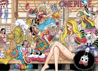 Onepiece何話の扉絵でしょうか 878話に使われたカラーですね Yahoo 知恵袋