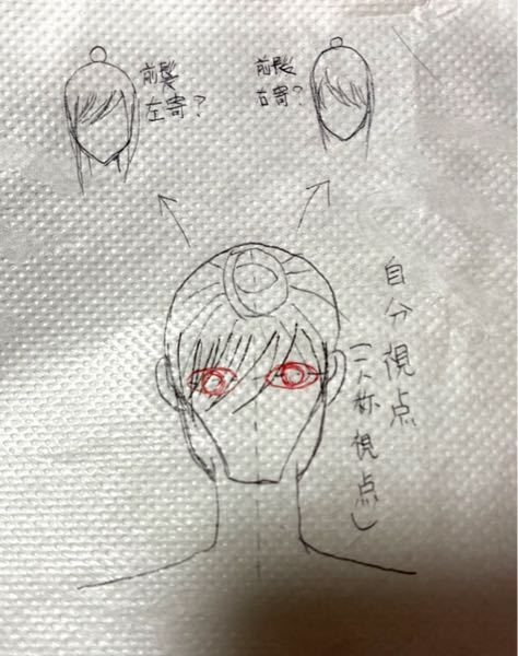 お絵描きする方 イラストで人物の髪型の向きについてお教えください 描 Yahoo 知恵袋