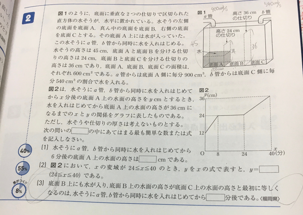 中学生数学。 (3)の解き方を教えてください。 答えは20です。よろしくお願いします。