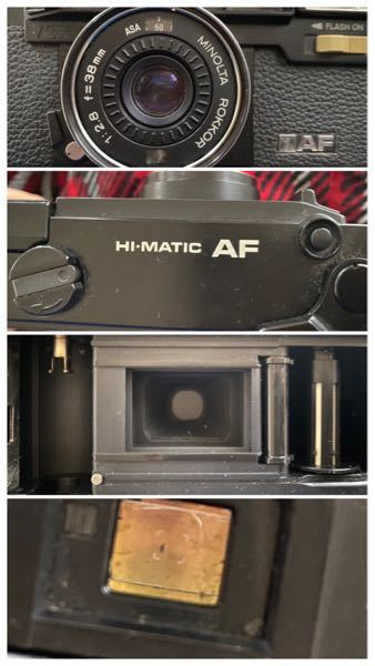 祖父の家の遺品整理をしていたらカメラらしきものが2台。 カメラなどに疎いので是非教えてください minolta HI-MATIC AF というフィルムカメラのようです。 色々触ってみましたが動...