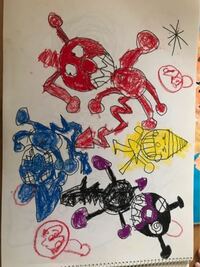 今年14歳になる息子が4歳の時に描いた絵です アンパンマンに出てくると Yahoo 知恵袋