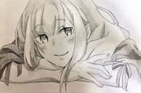 エミリア描いてみました まだまだ初心者なので皆さんの意見聞き Yahoo 知恵袋