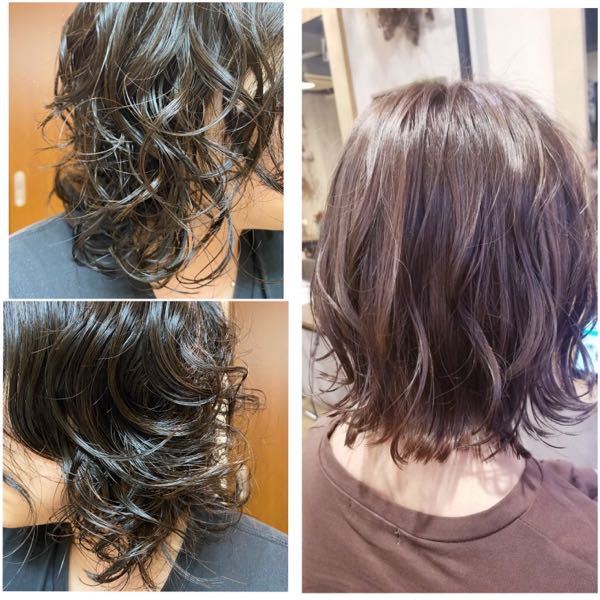 先日パーマをあてました 今流行りのコテ巻き風パーマにしたかっ Yahoo 知恵袋