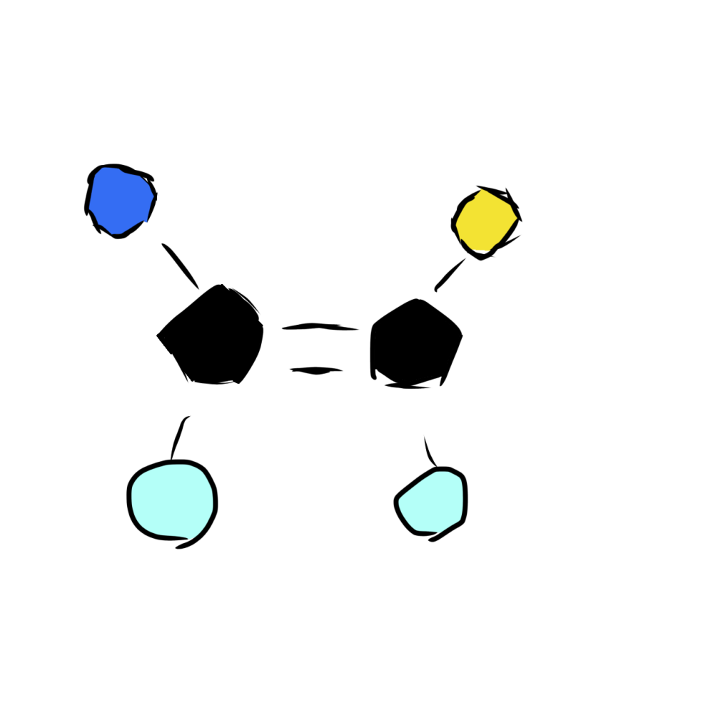 この分子は何なのかお聞きしたいです！ 学校の生物講義室にあった分子モデルに、下図のようなものがありました。 黒は炭素、薄い水色は水素だと思います。(青は窒素？黄色は硫黄？) それともこの分子は存在しないのでしょうか？ よろしくお願いします。