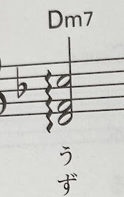 写真のような音符の場合、どの音階をdtmで打ち込めばいいのでしょうか。一番と二番で音階が違うから複数の音階が書いてあるのかなと思ったのですが。一番の場合はどの音階になるのでしょうか。