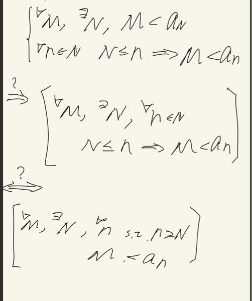 ε-n論法です、画像の変形は正しいでしょうか？また、正しいならその証明を教えて下さいm(_ _)m