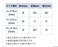 プチバトーのサイズについて 7 8月生まれの赤ちゃんに 長袖ロンパースを買う Yahoo 知恵袋