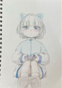 イラスト評価 アドバイスお願いします ゲームをしている女の子を描きまし Yahoo 知恵袋