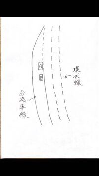 絵が下手ですみません 環状線の合流車線に入ったところ右にウィンカー Yahoo 知恵袋