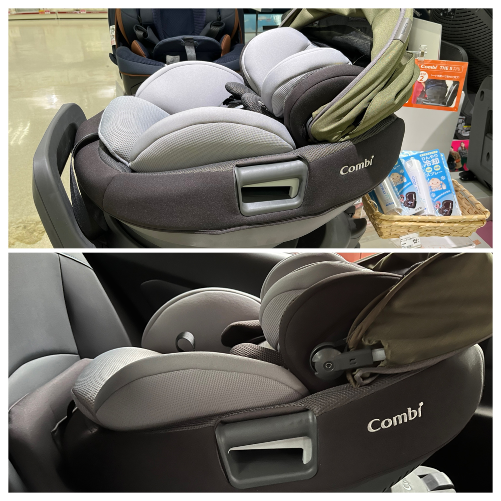 Combiのthe Sシリーズのチャイルドシートを購入しました。 新生児用に角度を最大限倒してもお店のようにフラットにはなりません。 座席に傾斜がついていることが原因でしょうか？ 何か解決方法が別にあるのでしょうか？ わかる方いましたら教えてください。