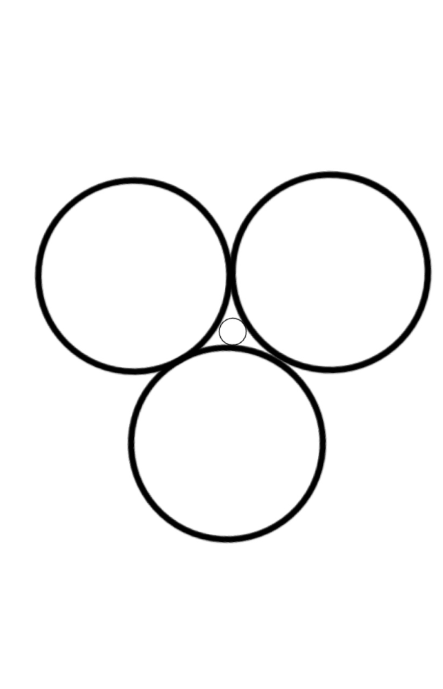 x原子の周りに３個のy原子が配位して、ちょうど数のようになる時両原子の半径の比を計算せよ。 この問題の解き方を教えてください