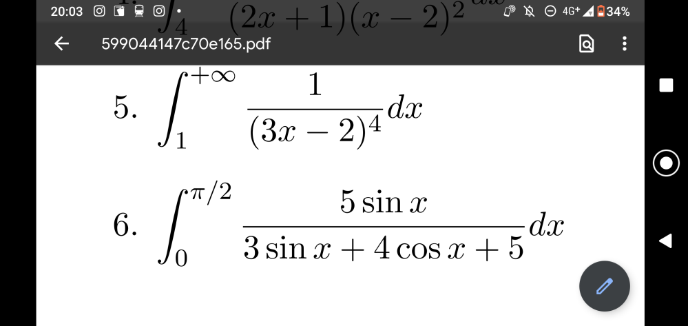 積分の問題について 画像の6番の問題について教えていただきたいです。 t=tanx/2と置換して、 20∫ t/((t+3)^2 (1+t^2))となり、その後部分分数分解に持ち込むところまで理...