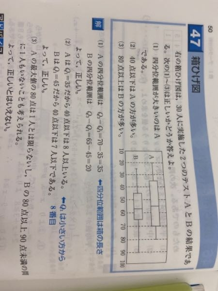 数学 箱ひげ図の問題です 2 が解説を見てもよくわかりません 詳 Yahoo 知恵袋