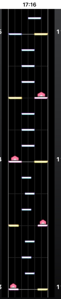 音ゲーで画像のような同時押しからの縦連のような譜面はどうすれば上手くノーツを Yahoo 知恵袋