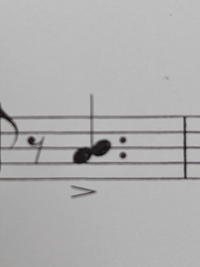 ホルンのサード フォースの楽譜です 下の音符と記号はどういう意味で Yahoo 知恵袋