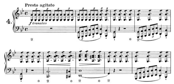 この楽譜はト音記号がメロディでヘ音記号がベースラインですか？