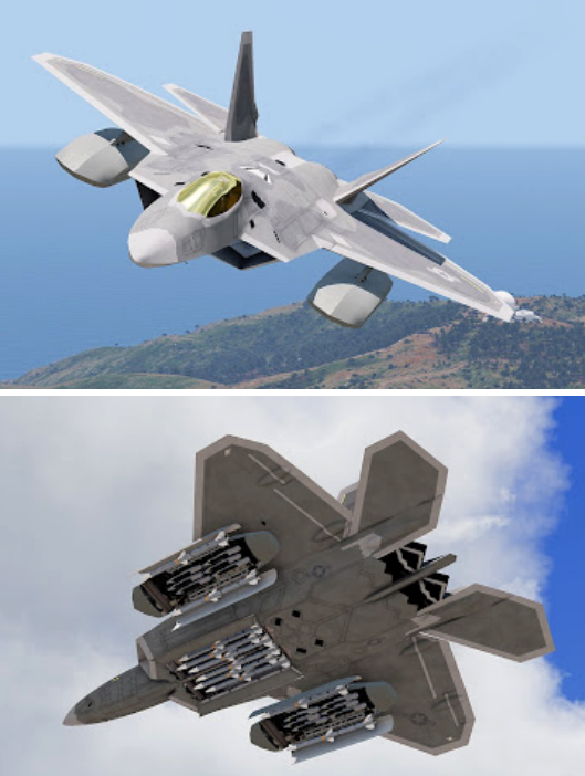 F-22が、増槽と AMRAAM を搭載できる外部パイロンやミサイルなどを 箱の中に入れる Enclosed Weapons Pod の運用が可能に成った。 https://classicarm...
