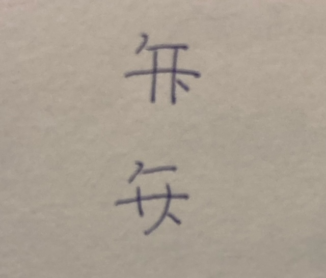 こちらの画像の漢字の読み方がお分かりの方いらっしゃいますでしょうか。 同じ漢字だと思うのですが、先祖のお墓に刻まれていました。