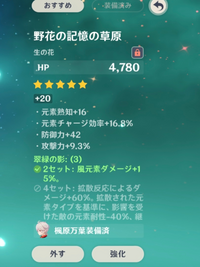 原神聖遺物万葉にこの聖遺物どうですか聖遺物厳選始めたて初心者です サブに熟知 Yahoo 知恵袋