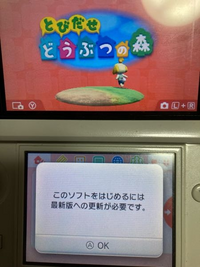 3DSでとび森をやろうとしたらこんなのが出たんですがどうすれば最新 