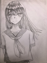 中二でこのイラストは上手いですか オリキャラです 上手いですね がんば Yahoo 知恵袋