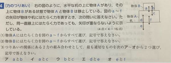 中1理科です の問題についてですが 解答はウとエとなっています Yahoo 知恵袋