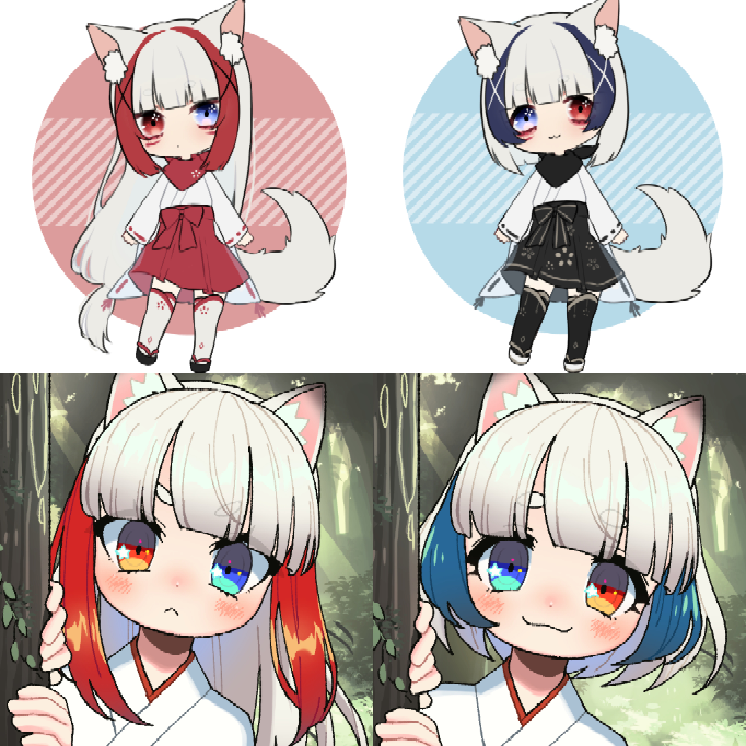 双子の狛犬の擬人化の女の子を創作でつくったのですが 良い名前のアイ Yahoo 知恵袋