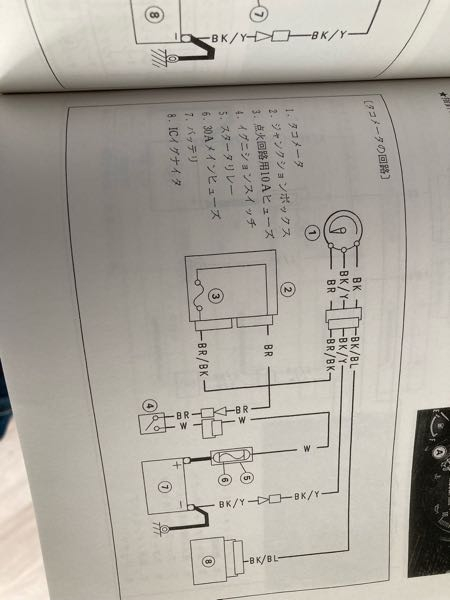 タコメーターの不調を治そうと思い回路図を入手したのですが回路図にあるローマ字 Yahoo 知恵袋