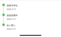 sheinの注文をキャンセルし、先ほど「払い戻し」まで完了してい