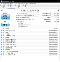 1年ほど使用したm.2ssdの健康状態をCrystalDiskIn - Yahoo!知恵袋